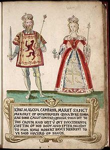 Malcolm III & St Margaret of Scotland. Forman Armorial. National Library od Scotland, MS Adv. 31.4.2